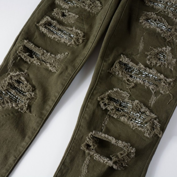 Amiri Tie Dye Bandana Thrasher Jean Aged Green