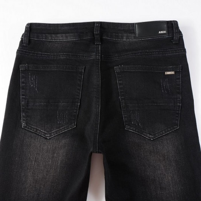 Amiri Watercolor Logo Jean 70s Black