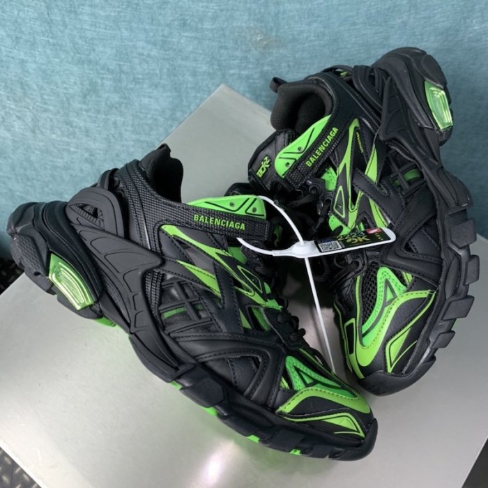 Ba*len*cia*ga track 2 sneakers black/green