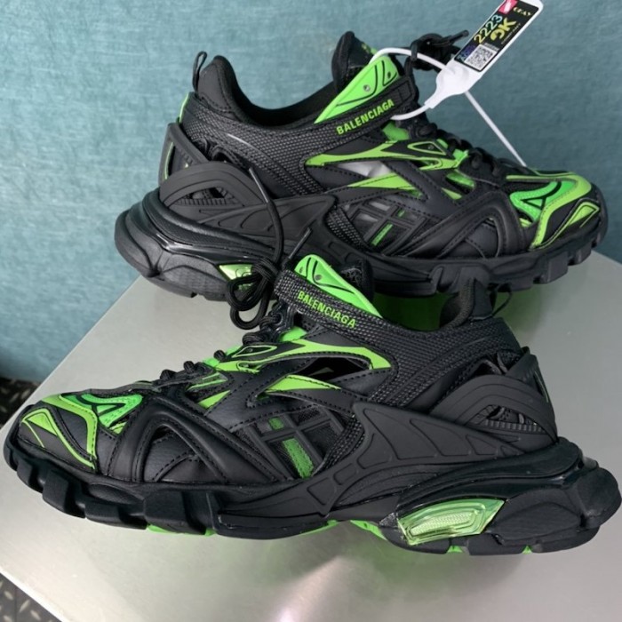 Ba*len*cia*ga track 2 sneakers black/green