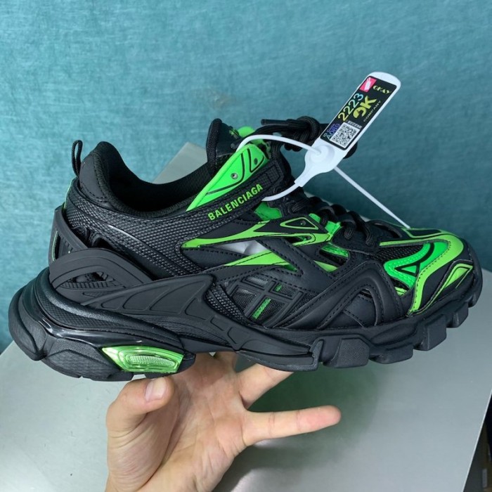 Ba*len*cia*ga track 2 sneakers black/green