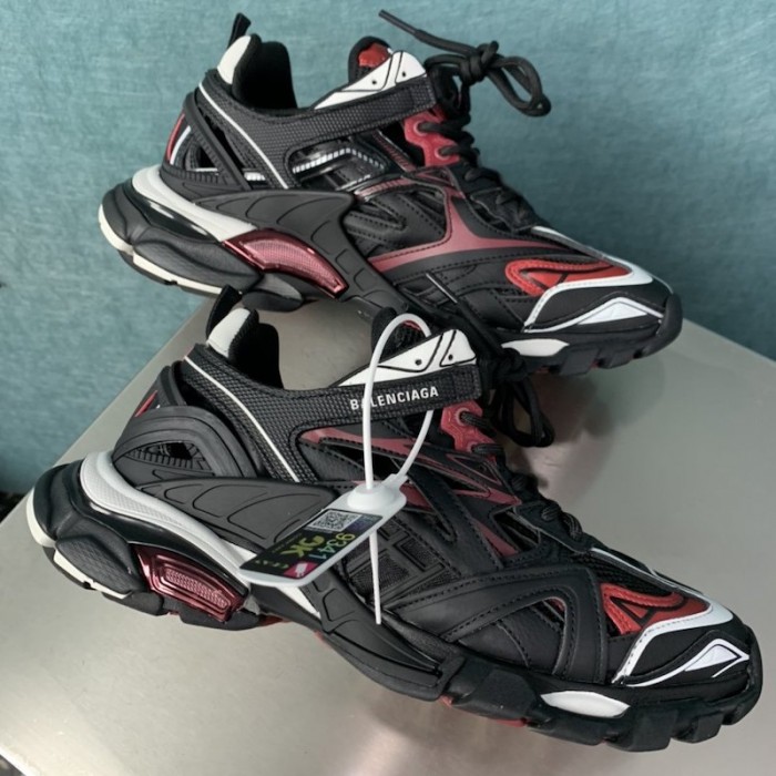 Ba*len*cia*ga track 2 sneakers black/red
