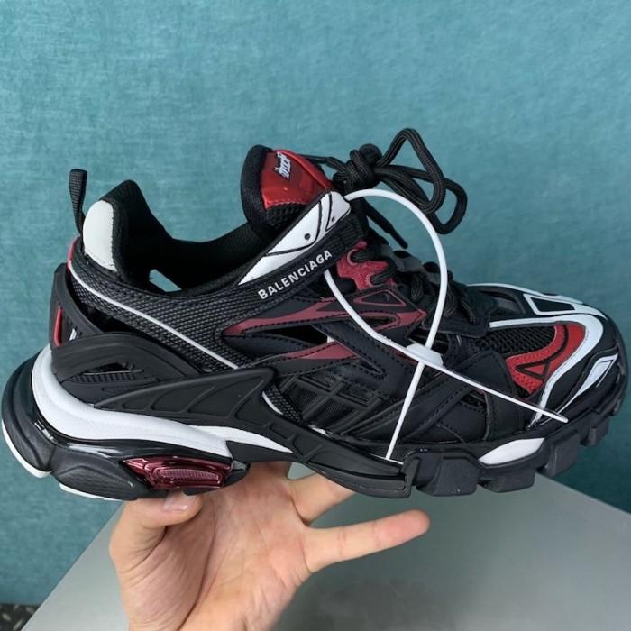 Ba*len*cia*ga track 2 sneakers black/red