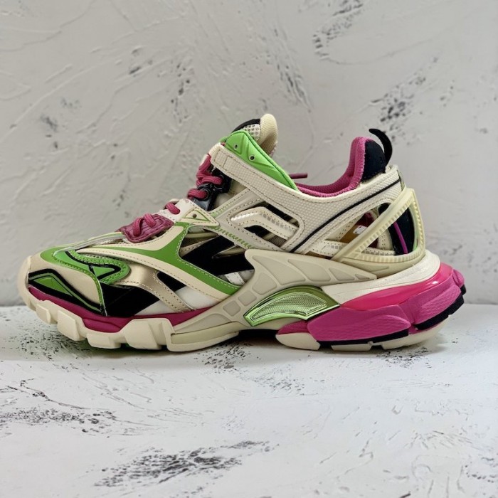 Ba*len*cia*ga track 2 sneakers green/pink