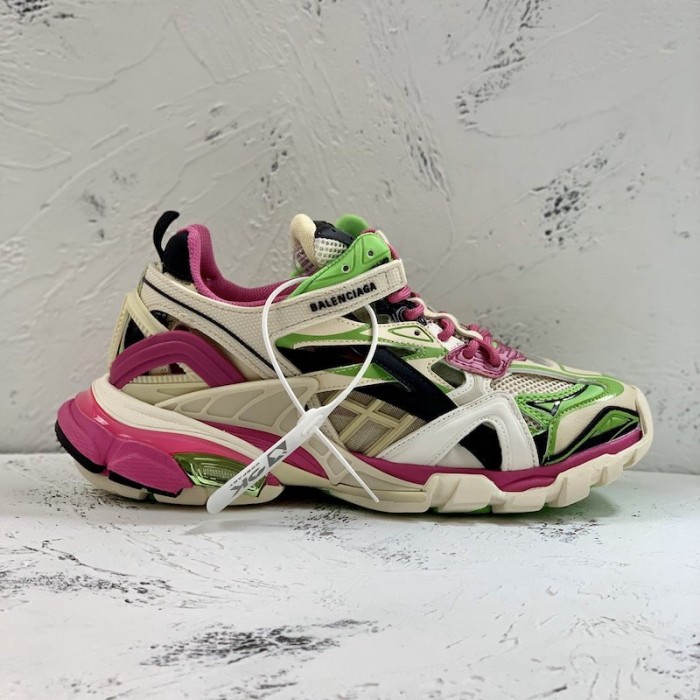 Ba*len*cia*ga track 2 sneakers green/pink