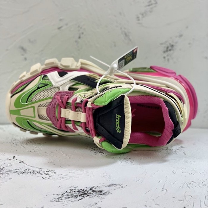 Ba*len*cia*ga track 2 sneakers green/pink