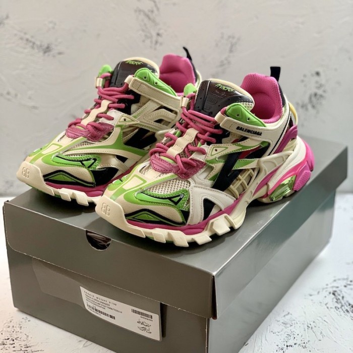 Ba*len*cia*ga track 2 sneakers green/pink