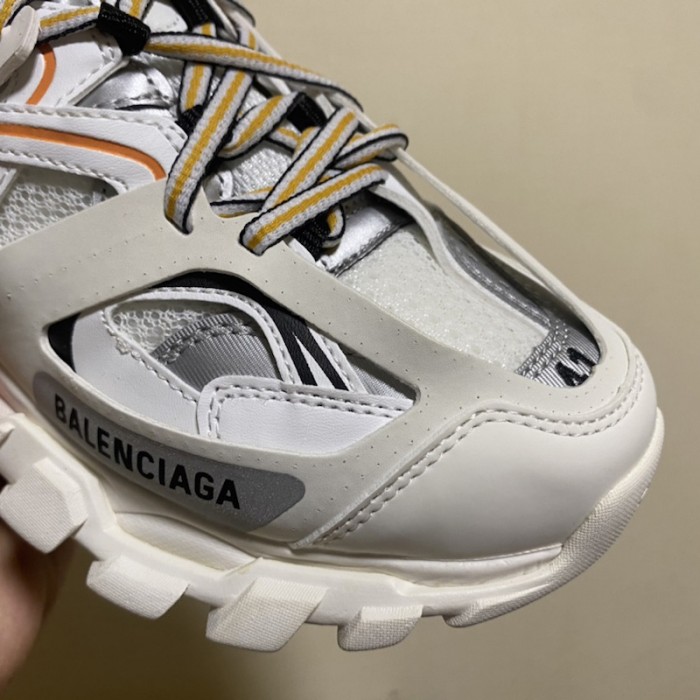 Ba*len*cia*ga track mule white / orange