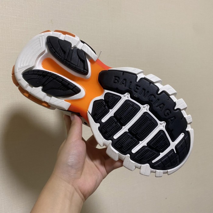 Ba*len*cia*ga track mule white / orange