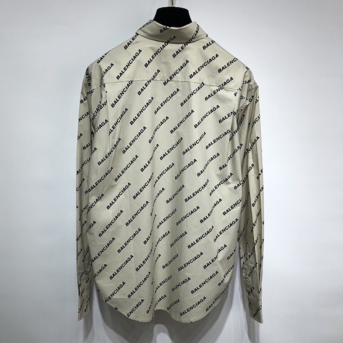 Ba*len*cia*ga year of the tiger typo shirt normal fit in beige