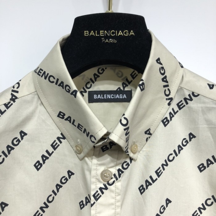 Ba*len*cia*ga year of the tiger typo shirt normal fit in beige