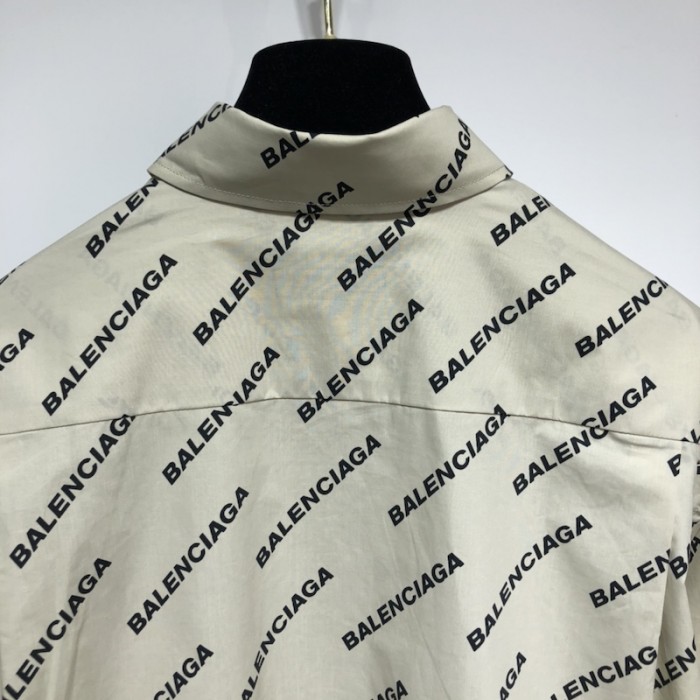 Ba*len*cia*ga year of the tiger typo shirt normal fit in beige