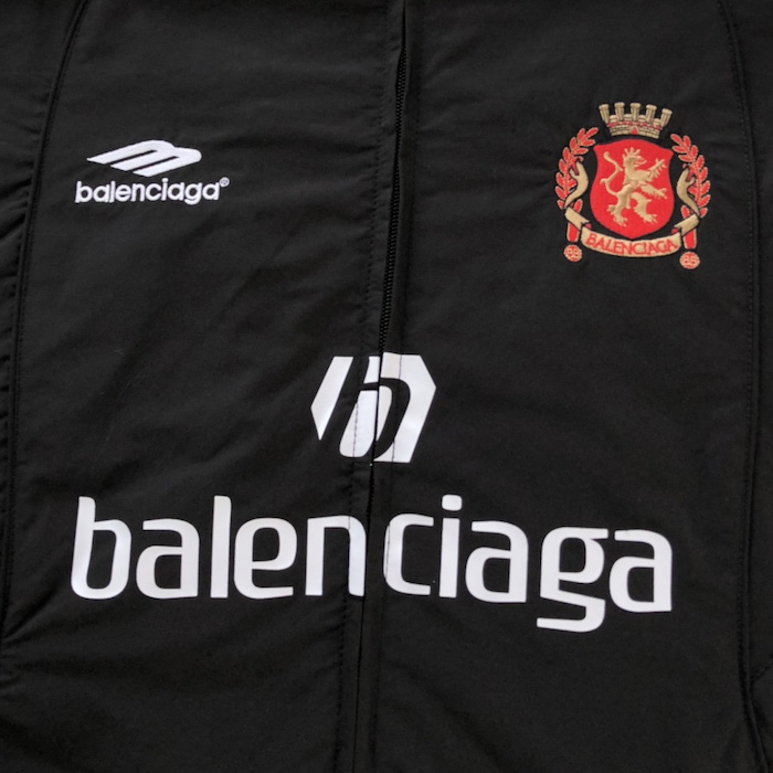 Ba*len*cia*ga paris soccer tracksuit jacket in black
