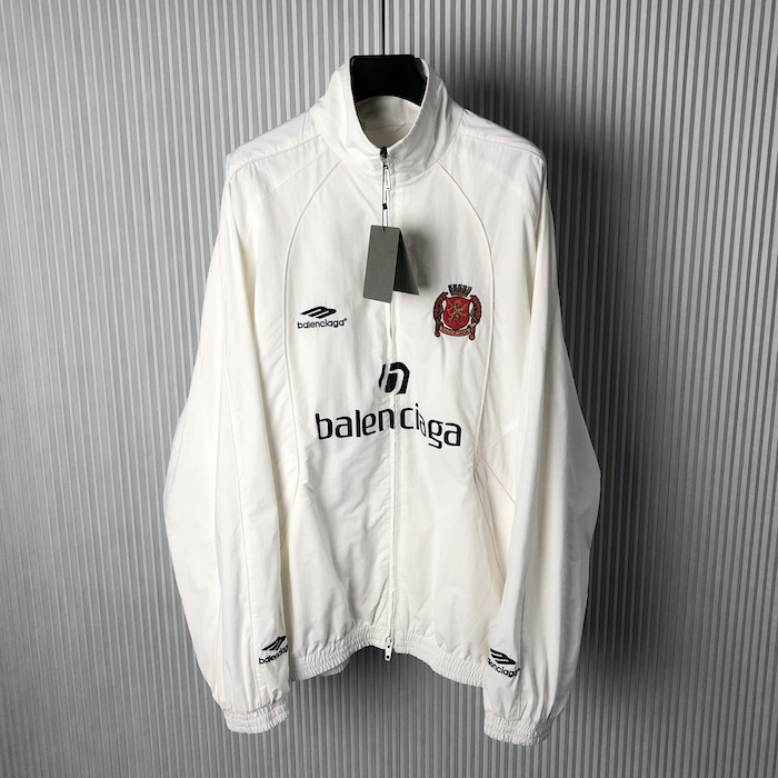 Ba*len*cia*ga paris soccer tracksuit jacket in white