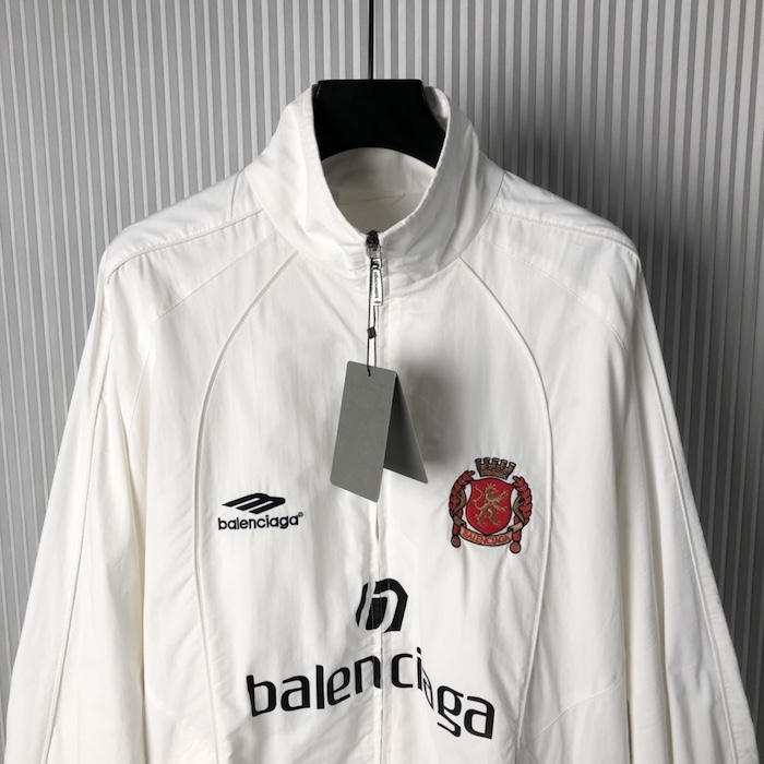 Ba*len*cia*ga paris soccer tracksuit jacket in white