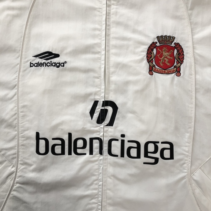 Ba*len*cia*ga paris soccer tracksuit jacket in white