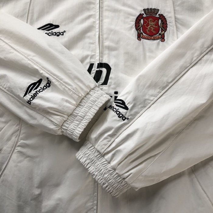 Ba*len*cia*ga paris soccer tracksuit jacket in white