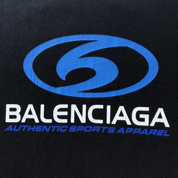 Ba*len*cia*ga surfer t-shirt medium fit in black and blue