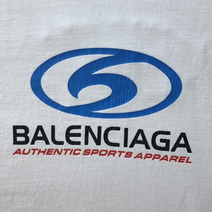 Ba*len*cia*ga surfer t-shirt medium fit in white and blue