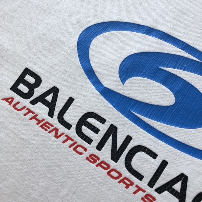 Ba*len*cia*ga surfer t-shirt medium fit in white and blue