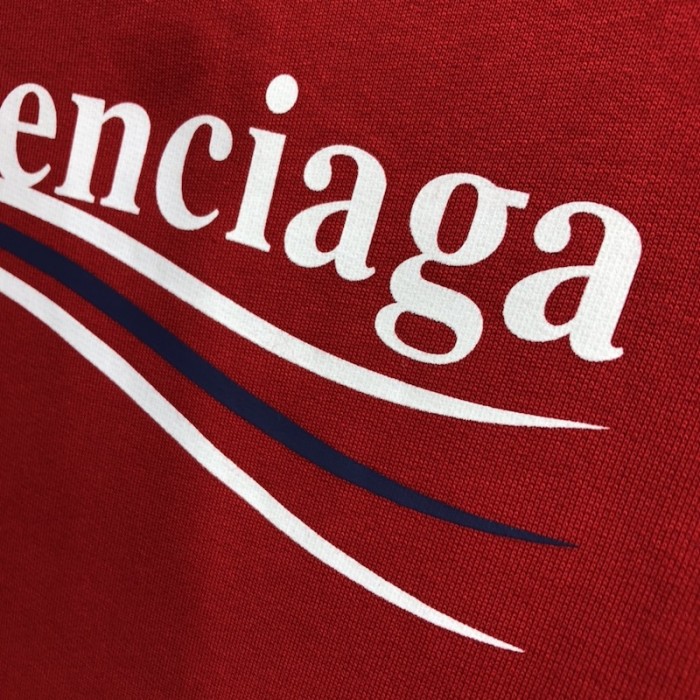 Ba*len*cia*ga political campaign hoodie in red cotton fleece