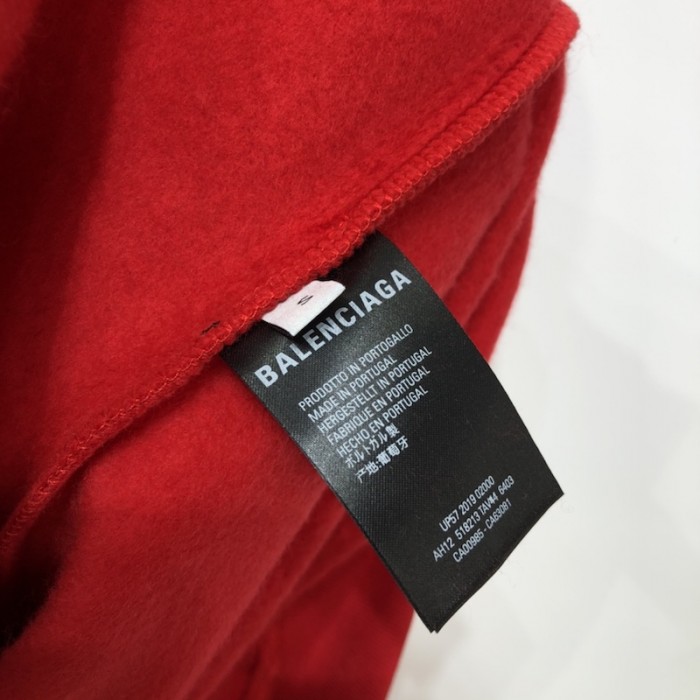 Ba*len*cia*ga political campaign sweatershirt in red cotton fleece