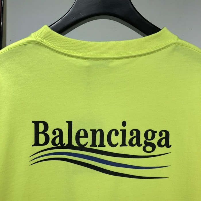 Ba*len*cia*ga regular political campaign t-shirt in green jersey