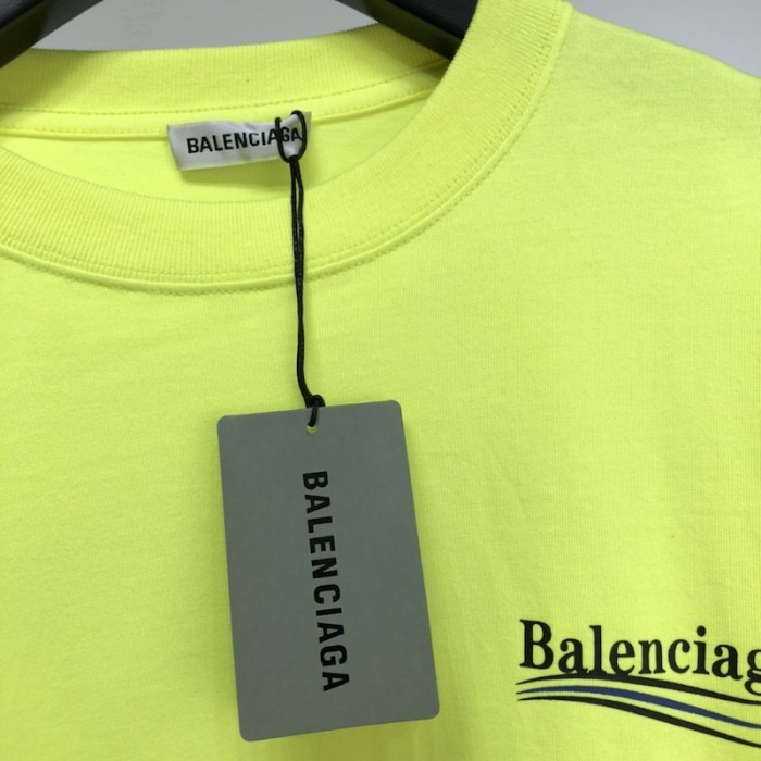 Ba*len*cia*ga regular political campaign t-shirt in green jersey