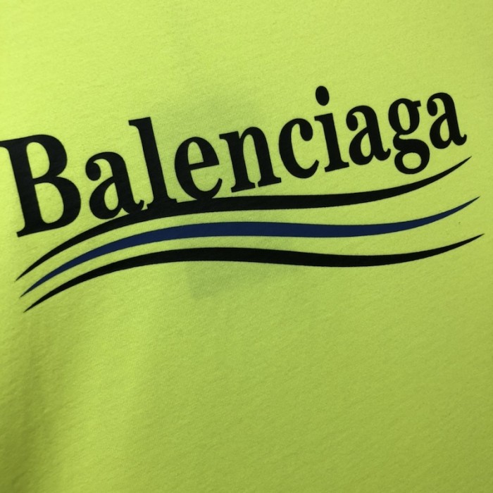Ba*len*cia*ga regular political campaign t-shirt in green jersey