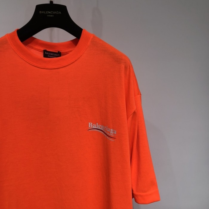Ba*len*cia*ga regular political campaign t-shirt in orange jersey