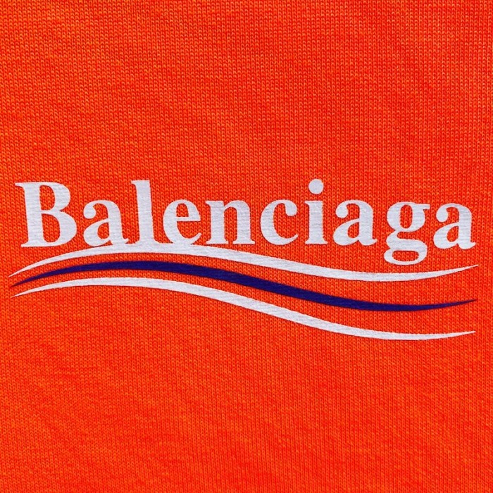 Ba*len*cia*ga regular political campaign t-shirt in orange jersey