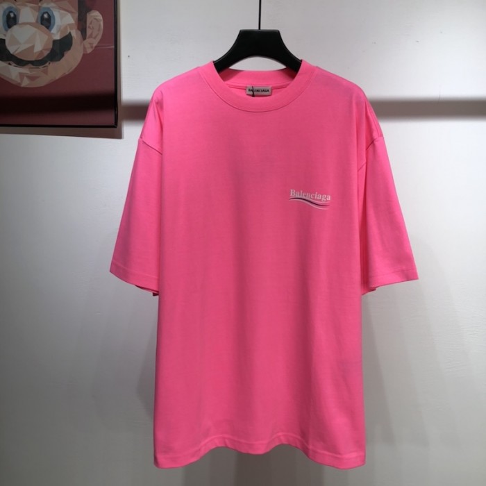 Ba*len*cia*ga regular political campaign t-shirt in pink jersey
