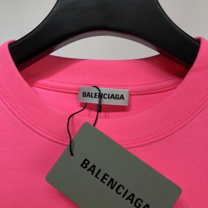 Ba*len*cia*ga regular political campaign t-shirt in pink jersey