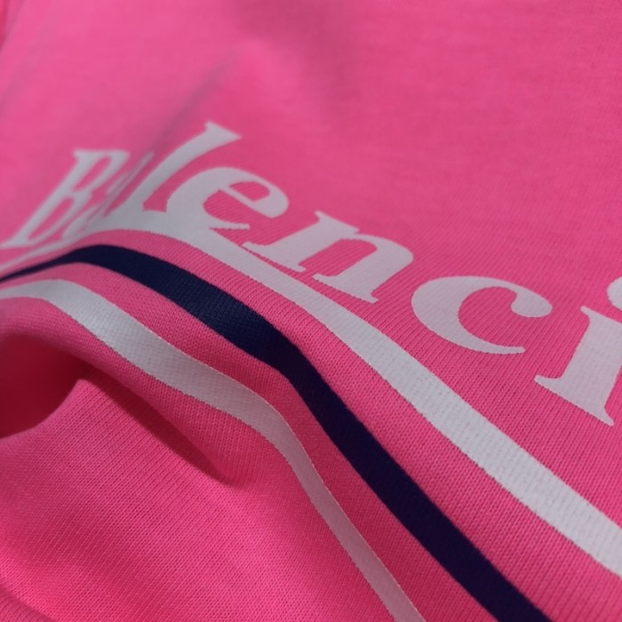 Ba*len*cia*ga regular political campaign t-shirt in pink jersey