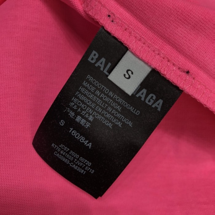 Ba*len*cia*ga regular political campaign t-shirt in pink jersey