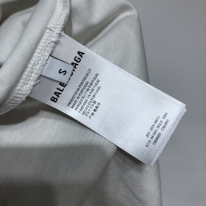 Ba*len*cia*ga regular political campaign t-shirt in white jersey