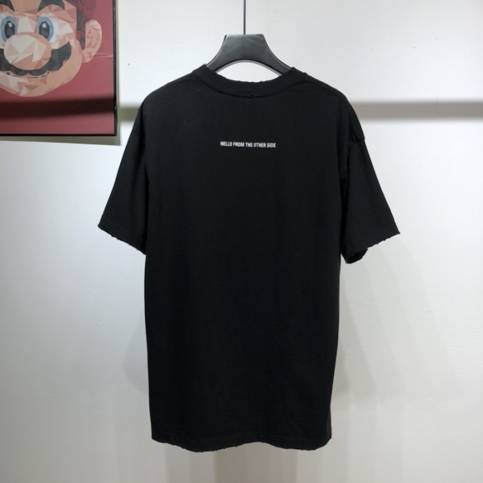 Ba*len*cia*ga alien medium fit t shirt black acid green