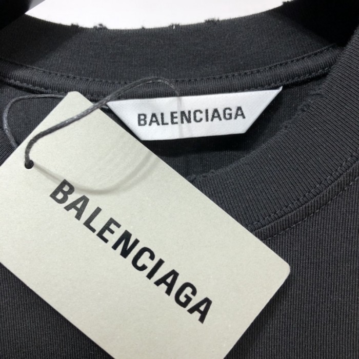 Ba*len*cia*ga alien medium fit t shirt black acid green