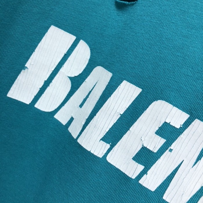 Ba*len*cia*ga caps destroyed flatground t-shirt turquoise blue