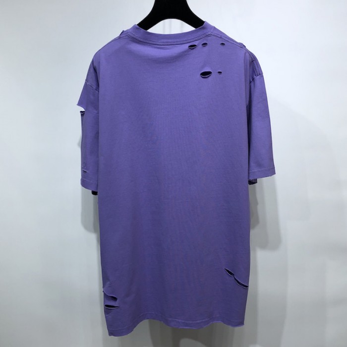 Ba*len*cia*ga caps destroyed flatground t-shirt purple