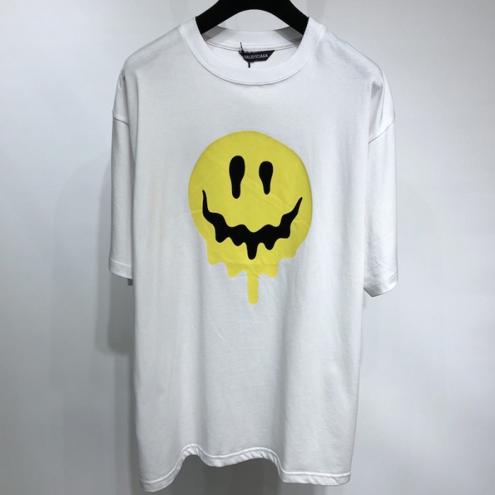 Ba*len*cia*ga drip peace large fit t-shirt white