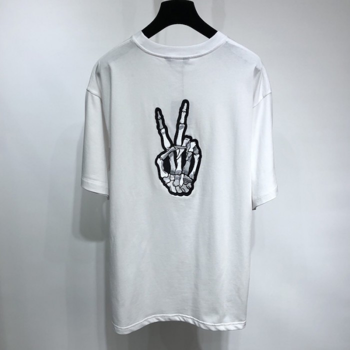 Ba*len*cia*ga drip peace large fit t-shirt white