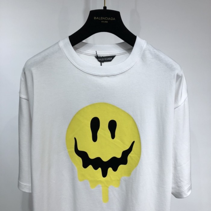 Ba*len*cia*ga drip peace large fit t-shirt white
