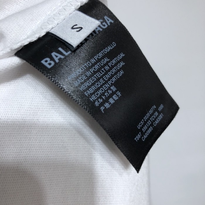Ba*len*cia*ga drip peace large fit t-shirt white