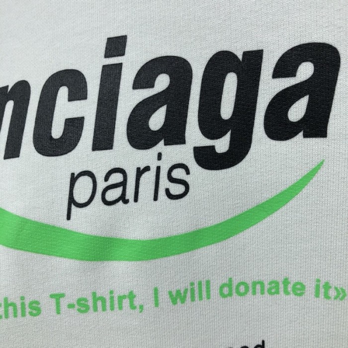 Ba*len*cia*ga dry cleaning hooded t-shirt in white