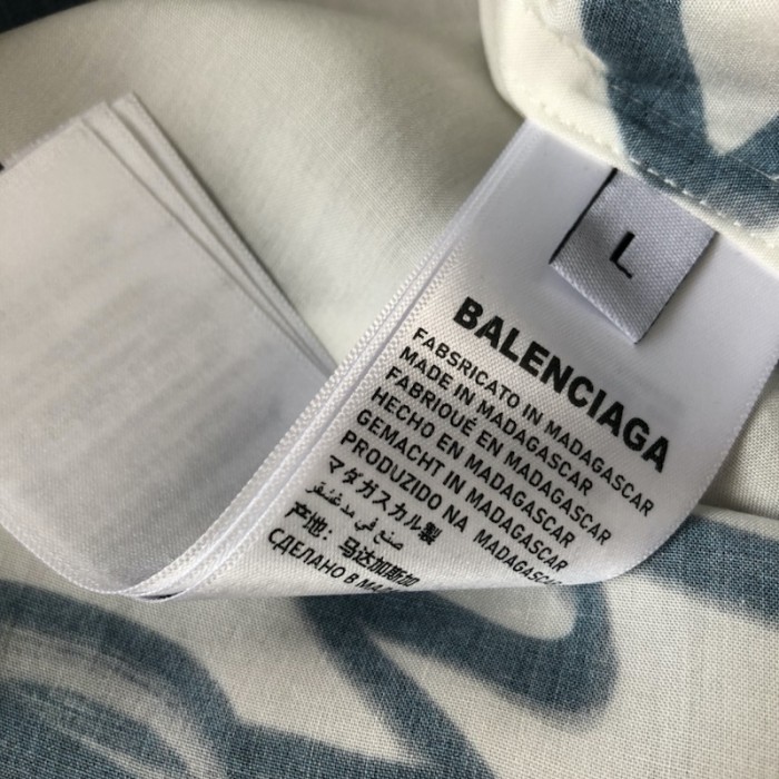 Ba*len*cia*ga hemd mit logo print white