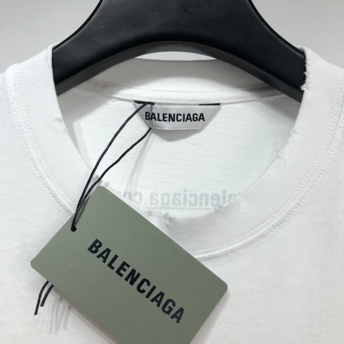 Ba*len*cia*ga i love u medium fit t shirt white