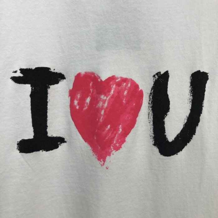 Ba*len*cia*ga i love u medium fit t shirt white