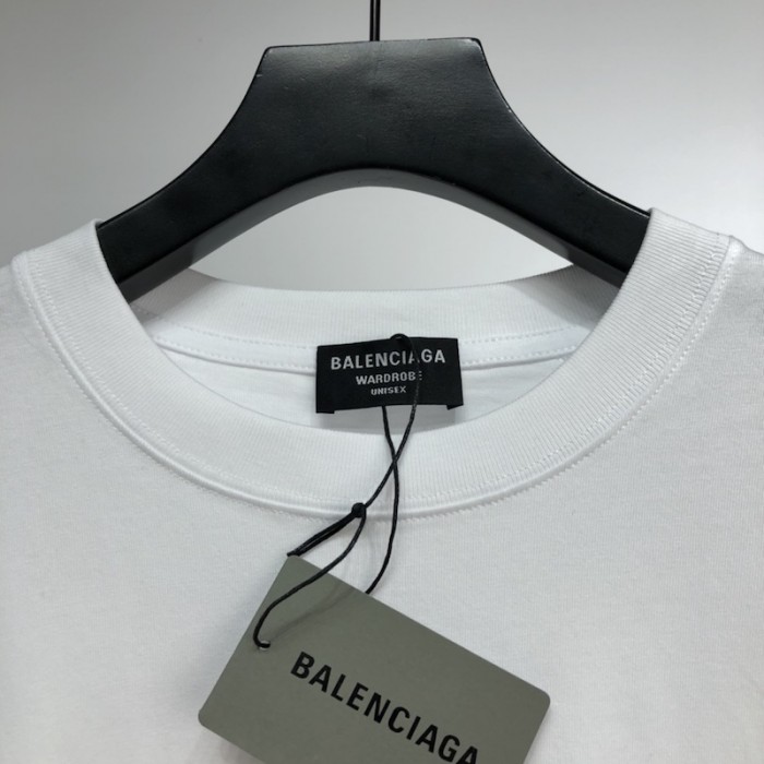 Ba*len*cia*ga lion s laurel large fit t-shirt white
