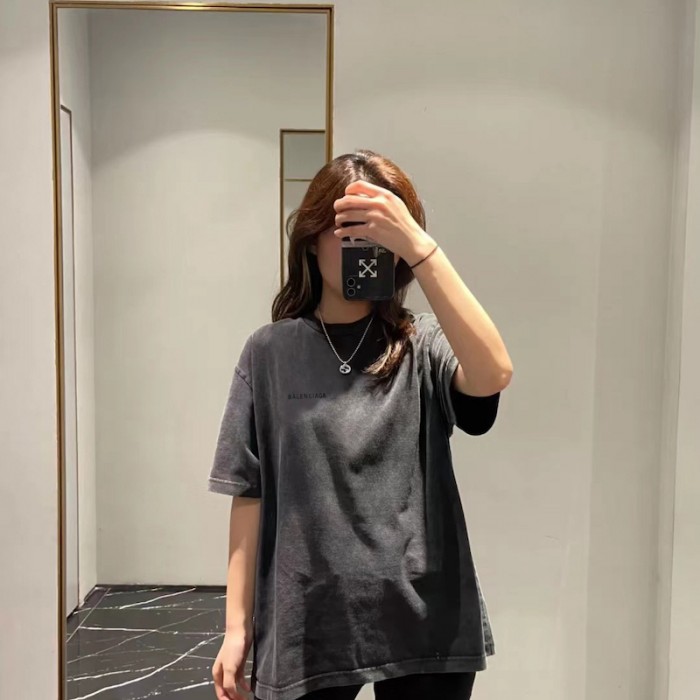 Ba*len*cia*ga logo medium fit t-shirt black